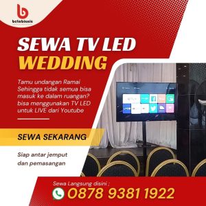 Sewa TV LED 50 inci untuk Acara Wedding